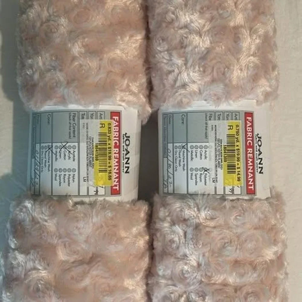 Morn Swirl Faux Fur Fabric Lot – 0.75 & 0.833 Yards – Joann – NEW in Packaging